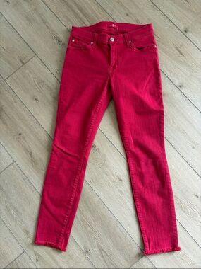 7 FAM Women’s Red Skinny Jeans